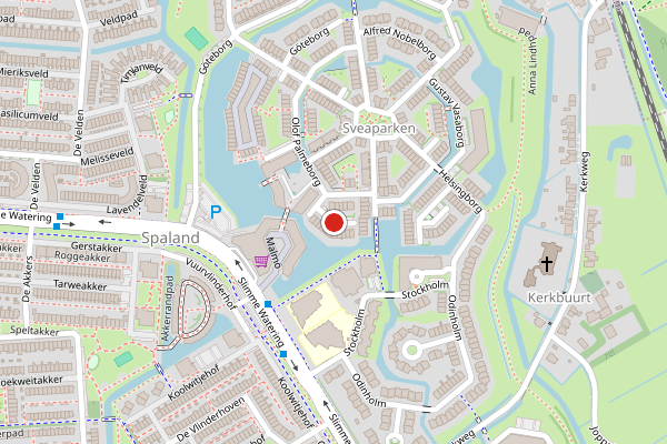 Brandweer-melding op Olof Palmeborg, Schiedam op 26 juni, kaart-overzicht
