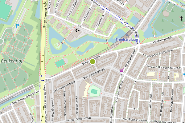 Ambulance-melding op Jacob Marisstraat, Schiedam op 26 juni, kaart-overzicht