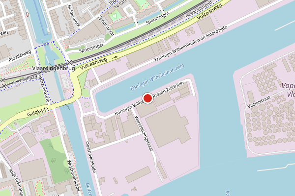 Brandweer-melding op Koningin Wilhelminahaven ZZ, Vlaardingen op 26 juni, kaart-overzicht