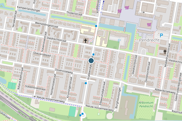 Politie-melding op Krabbendijkestraat, Rotterdam op 26 juni, kaart-overzicht