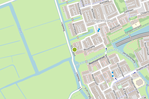 Ambulance-melding op Strausspad, Spijkenisse op 27 juni, kaart-overzicht