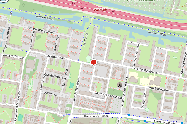 Brandweer-melding op van der Werffstraat, Vlaardingen op 26 juni, kaart-overzicht