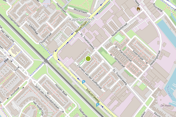 Ambulance-melding op Arie Krijgsmanstraat, Maassluis op 27 juni, kaart-overzicht