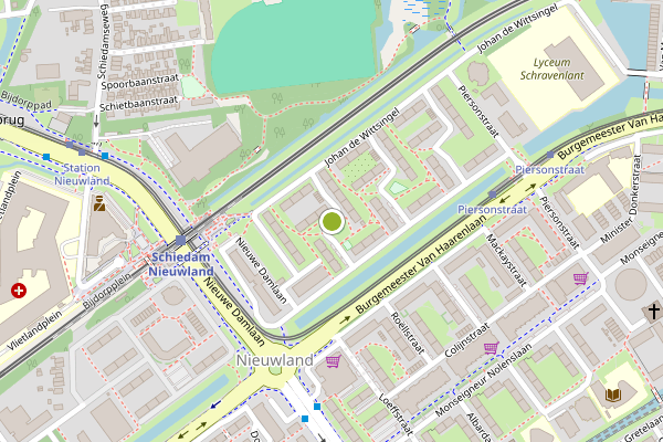 Ambulance-melding op Van Hallstraat, Schiedam op 27 juni, kaart-overzicht