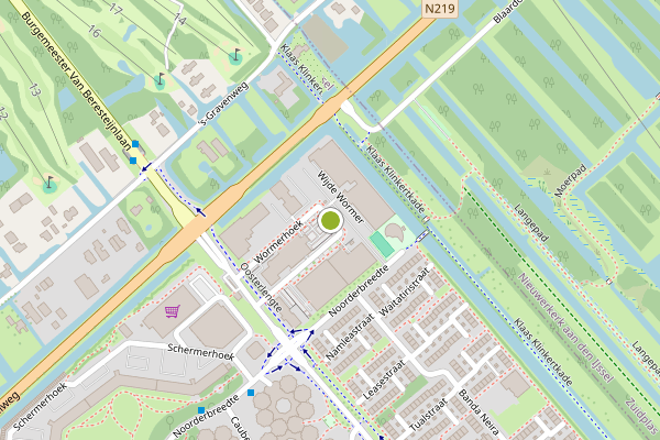 Ambulance-melding op Wormerhoek, Capelle aan den IJssel op 27 juni, kaart-overzicht