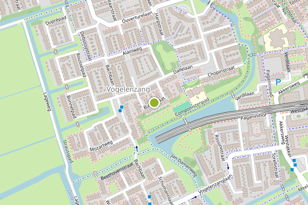 Ambulance-melding op Bizetstraat, Spijkenisse op 27 juni, kaart-overzicht