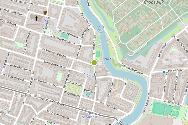 Ambulance-melding op Zwaanshals, Rotterdam op 27 juni, kaart-overzicht