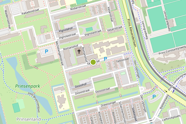 Ambulance-melding op Tattistraat, Rotterdam op 27 juni, kaart-overzicht