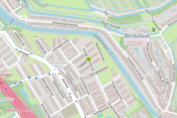 Ambulance-melding op Hoogenwaardstraat, Rotterdam op 27 juni, kaart-overzicht