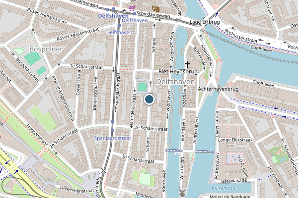 Politie-melding op Schans, Rotterdam op 27 juni, kaart-overzicht