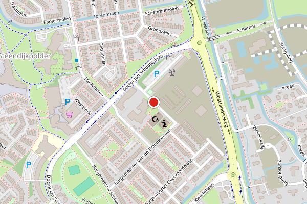 Brandweer-melding op Burg. Zaneveldstraat, Maassluis op 27 juni, kaart-overzicht